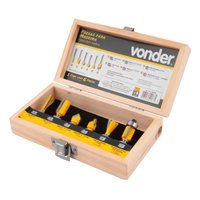 Jogo de Fresa para Madeira com 6 Peças Vonder