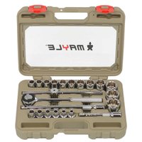 Jogo de Soquetes Estriado 23 Peças 8 a 32mm Encaixe 1/2 Mayle
