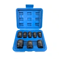 Jogo Soquete de Impacto Curto 8 Peças 10 a 24 Encaixe 1/2