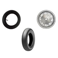 Kit 1 Pneu + 1 Câmara de Ar + 1 Aro de Metal