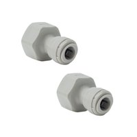 Kit 2 Conexão Engate Rápido Tubo X Bsp Fêmea 3/8 X 5/8 Dmfit