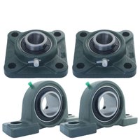 Kit 2 Mancal F204 + 2 Mancal P204 + 4 Rolamento UC204