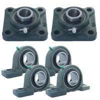 Kit 2 Mancal F204 + 4 Mancal P204 + 6 Rolamento UC204