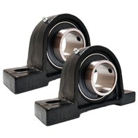 Kit 2 Mancal Pedestal com Rolamento Ucp208 Ucp 208 Eixo 40mm