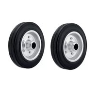 Kit 2 Roda De Borracha Maciça 5 Polegadas - Ajax