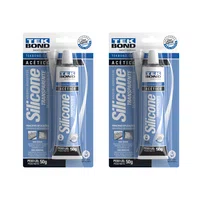 Kit 2 Silicone Transparente Acético Multiuso 50g Tekbond