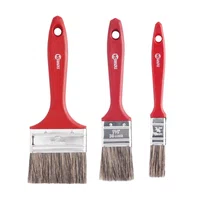 Kit 3 Pincel Trincha Gris 19mm 38mm 76mm Cabo Plástico - 954