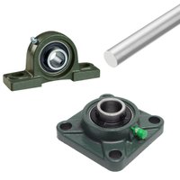 Kit 4 Mancal Ucp204 + 2 Ucf204 Com Rolamentos +3 Eixo 20mm