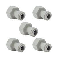 Kit 5 Conexão Engate Rápido Tubo X Bsp Fêmea 3/8 X 5/8 Dmfit