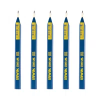 Kit 5 Lápis para Carpinteiro Grafite 18cm Irwin