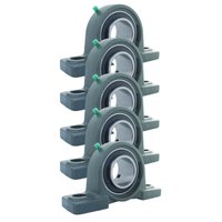 Kit 5 Mancal Pedestal + Rolamento Ucp204 Ucp 204 Eixo 20mm