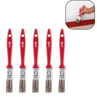 Kit 5 Trincha Pincel Gris 3/4 Polegadas Cabo Plástico