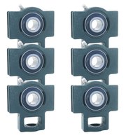 Kit 6 Mancal + 6 Rolamento UCT 204 Eixo 20mm