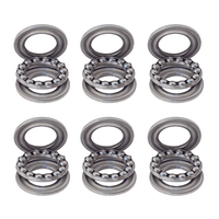 Kit 6 Rolamento 51204 Axial de Esferas 20x40x14 Encosto Dmr