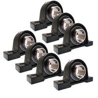 Kit 7 Mancal Pedestal com Rolamento Ucp204 Ucp 204 Eixo 20mm