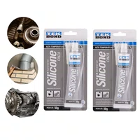 Kit Silicone de Alta Temperatura Cinza 50g Tekbond 2 Und
