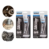 Kit Silicone de Alta Temperatura Preto 50g Tekbond 2 Und