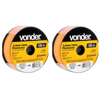Linha Nylon P/ Pedreiro 0,8 X 100 Metros Laranja Vonder 2 UN