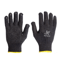 Luva de Malha Tricotada Pigmentada Tatex Preta Kalipso