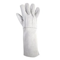 Luva de Raspa de Couro Punho Longo 20cm