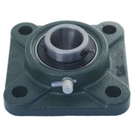 Mancal Quadrado Flange + Rolamento UCF205-14 Eixo 7/8