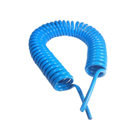 Mangueira Espiral Tubo Pu 7,5 Metros 8mm Azul Sem Terminais