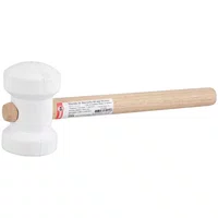 Martelo de Borracha Branco com Cabo de Madeira 60mm Nove54