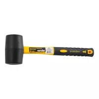 Martelo de Borracha Preto com Cabo de Fibra 50mm Vonder