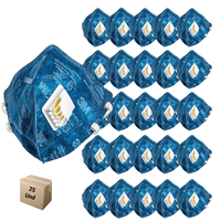 Mascara Respirador 3M 9822 PFF2 Com Valvula Dobravel 25 Und