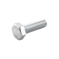 Parafuso Sextavado 1/4 X 1.1/2 Rosca Inteira Zincado Branco