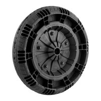 Pneu Maciço Flexível 350mm para Eixo 1 Pol Flexborder