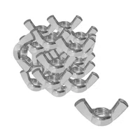 Porca Borboleta M8 Inox Ma 1.25 Milimetros 10 Unidades