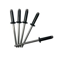 Rebite Repuxo Preto 3,2 X 12 Aluminio 500 Unidade