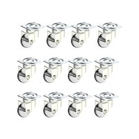 Rodinha Giratoria Silicone 35mm Placa 12 Und