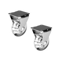 Rodizio Fixo Gel Silicone Roda Rodinha 50mm Placa 2 Und