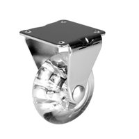 Rodizio Fixo Gel Silicone Roda Rodinha 50mm Placa Hdt