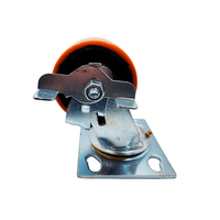 Rodizio Giratorio com Freio 4 Pol Revestido Pu Gs414