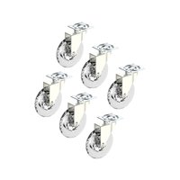 Rodizio Giratorio Silicone 100mm Placa 6 Und