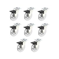 Rodizio Giratorio Silicone 100mm Trava Placa 8 Und