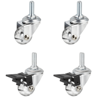 Rodizio Giratorio Silicone 35mm C/ e S/ Trava 4 Unidade