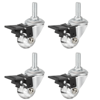 Rodizio Giratorio Silicone 35mm Trava e Pino 4 Unidade