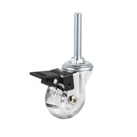 Rodizio Giratorio Silicone 50mm Trava e Pino para Moveis Hdt