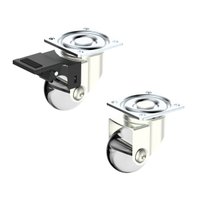 Rodizio Silicone Giratório Roda 35mm 1 c/ + 1 s/ Trava 2 Und