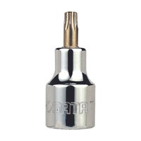 Soquete Bit Torx Hexalobular Curto T50 com Encaixe 1/2 Pol Sata