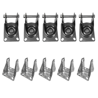 Suporte Fixo e  Giratório Inox Para Rodízio 4 Pol 10 Unidade