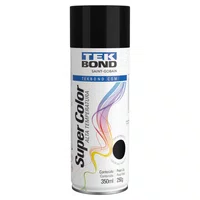 Tinta Spray Preto Brilhante Alta Temperatura 350ml Tekbond