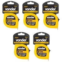 Trena de Aço 5m X 19mm Aço Trava Vonder Kit 5 Unidades