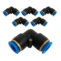 União L Emenda Tubo Pun 6mm Conexão Rápida Instantânea 5 Und