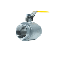 Válvula Esfera Bipartida Inox 304 Rosca Fêmea Npt 1/2 Pol