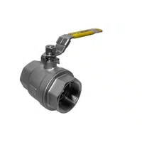 Válvula Esfera Bipartida Inox 304 Rosca Fêmea Npt 1.1/2 Pol